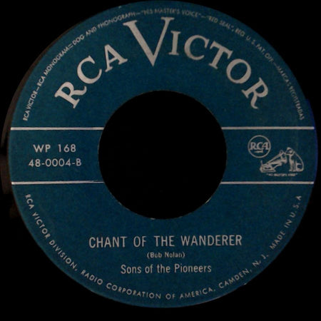 Sons Of The Pioneers - Cool Water / Chant Of The Wanderer side B