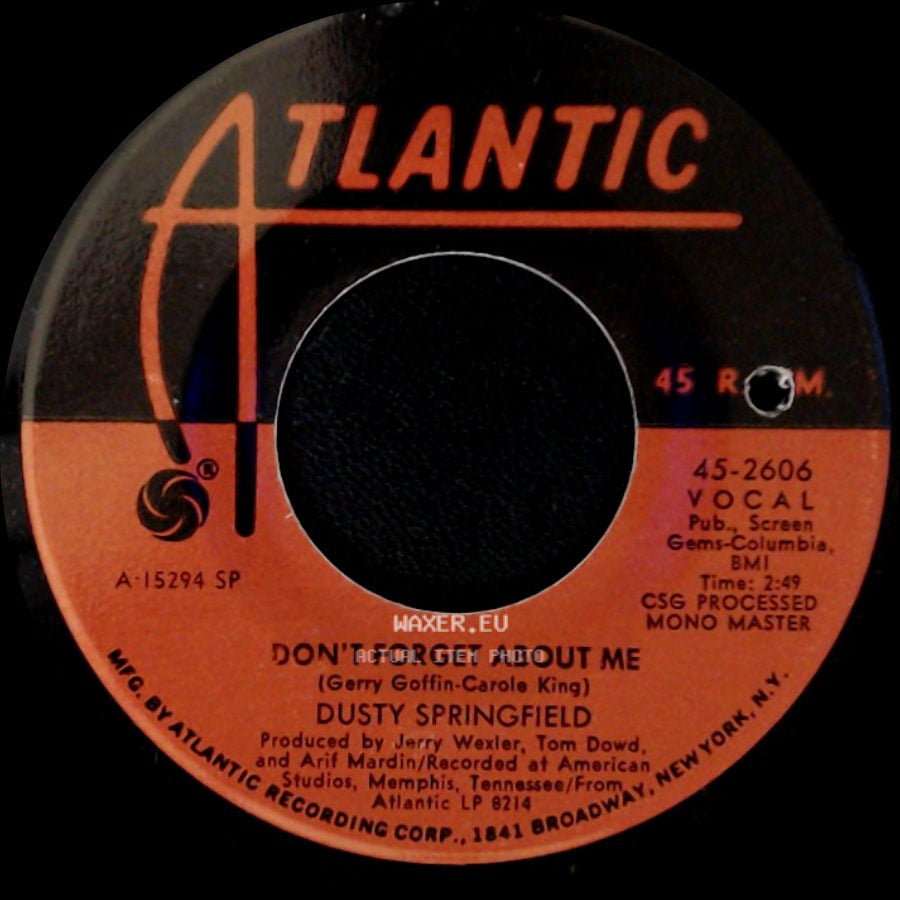 Dusty Springfield - Breakfast In Bed / Don't Forget About Me side B