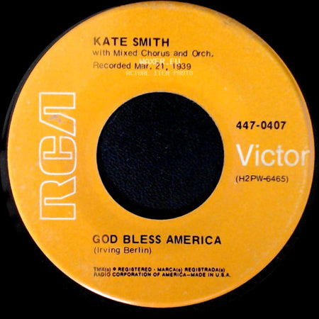 Kate Smith - Star Spangled Banner / God Bless America side B