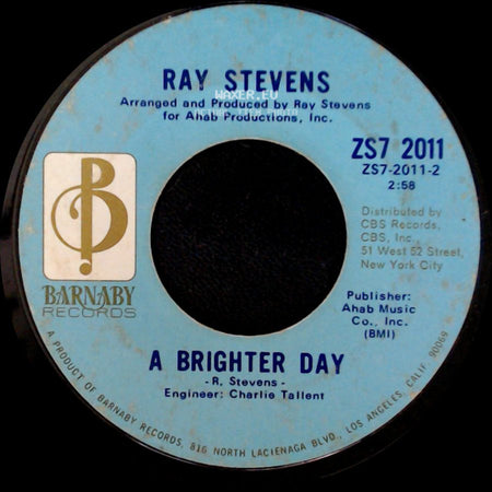 Ray Stevens - Everything Is Beautiful / A Brighter Day side B