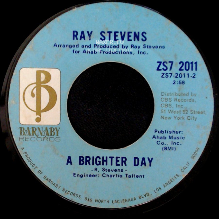 Ray Stevens - Everything Is Beautiful / A Brighter Day side B