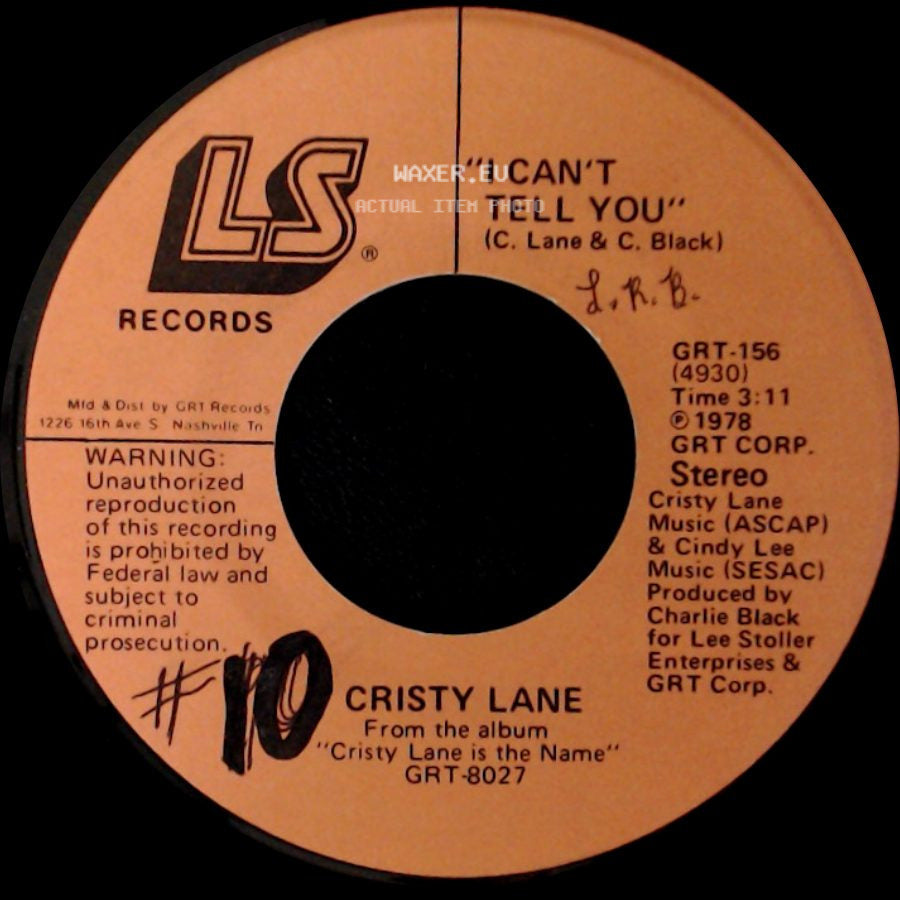 Cristy Lane - I Can't Tell You / I'm Gonna Love You Anyway side A