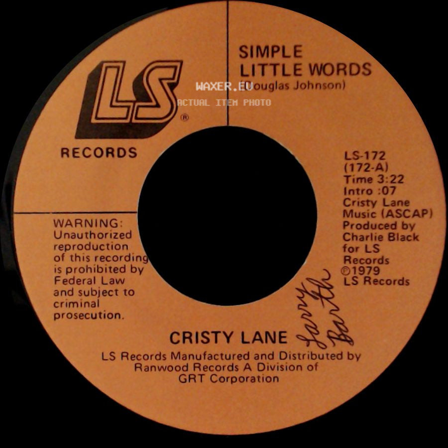 Cristy Lane - Simple Little Words / He Believes In Me side A
