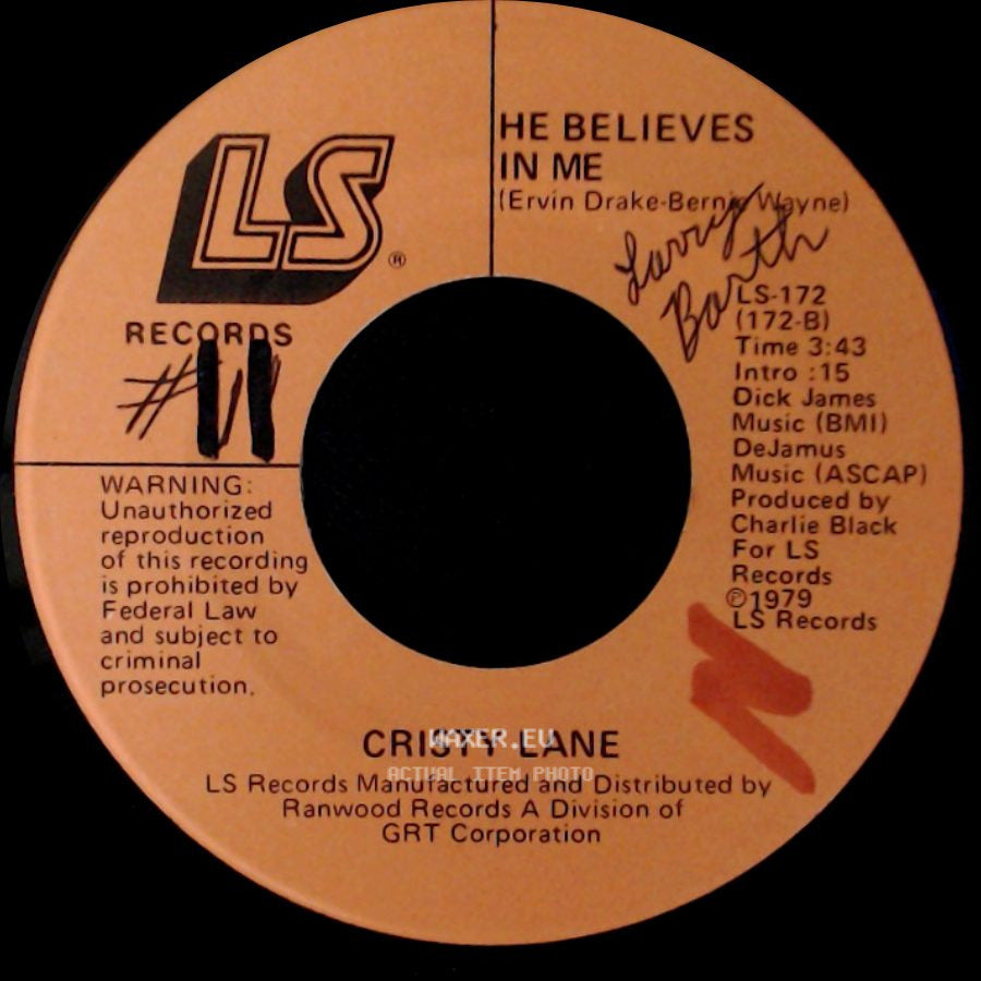 Cristy Lane - Simple Little Words / He Believes In Me side B