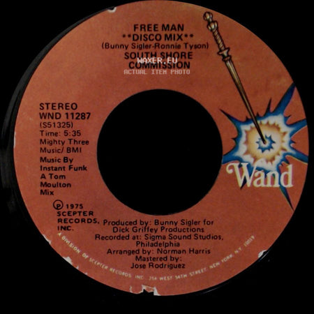 South Shore Commission - Free Man **Disco Mix** / Free Man side A