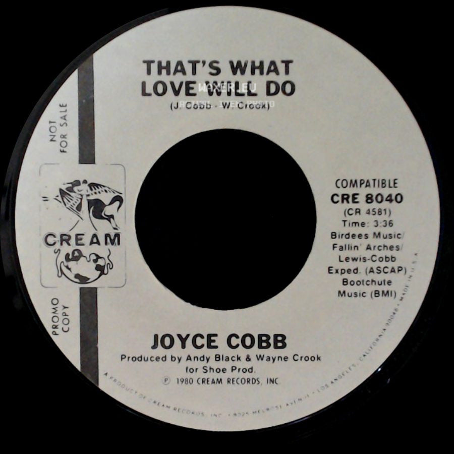 Joyce Cobb - That's What Love Will Do / How Glad I Am side A