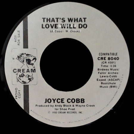 Joyce Cobb - That's What Love Will Do / How Glad I Am side A