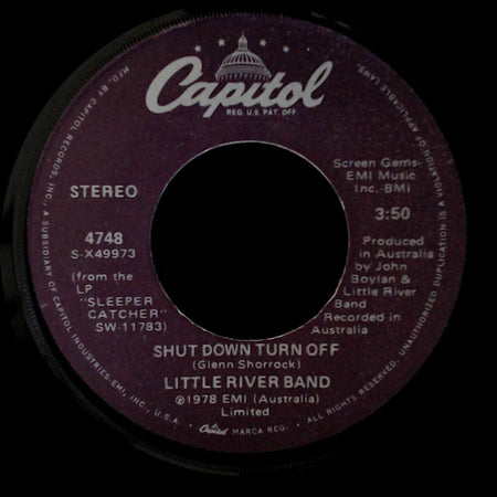 Little River Band - Lonesome Loser / Shut Down Turn Off side B