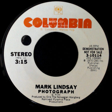 Mark Lindsay - Photograph / Photograph side B
