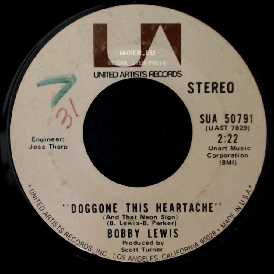 Bobby Lewis - If I Had You / Doggone This Heartache side B