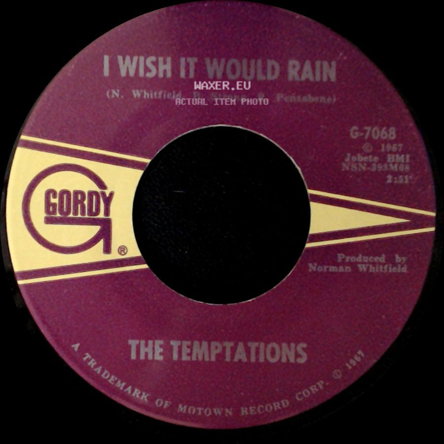 The Temptations - I Truly, Truly Believe / I Wish It Would Rain side B