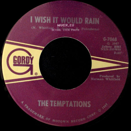 The Temptations - I Truly, Truly Believe / I Wish It Would Rain side B