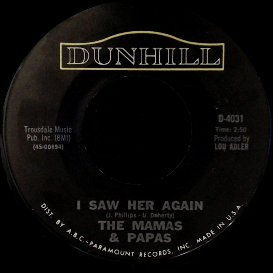 The Mamas & Papas - Even If I Could / I Saw Her Again side B