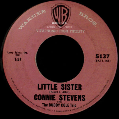 Connie Stevens / Connie Stevens With The Buddy Cole Trio - Sixteen Reasons / Little Sister side B