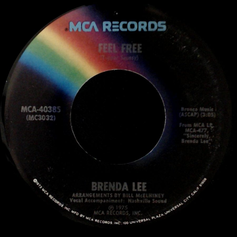 Brenda Lee - He's My Rock / Feel Free side B