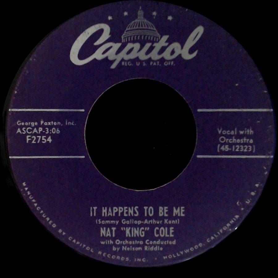 Nat "King" Cole - It Happens To Be Me / Alone Too Long side A