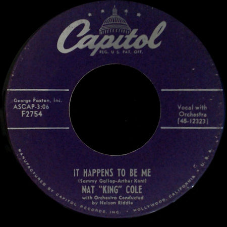 Nat "King" Cole - It Happens To Be Me / Alone Too Long side A