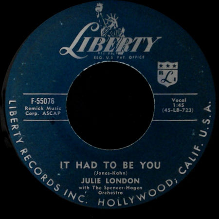 Julie London - Dark / It Had To Be You side B
