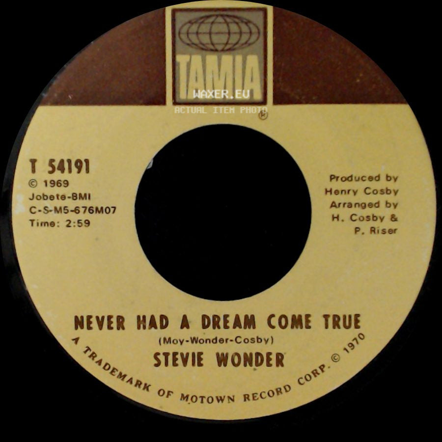 Stevie Wonder - Somebody Knows, Somebody Cares / Never Had A Dream Come True side B
