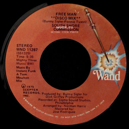 South Shore Commission - Free Man / Free Man **Disco Mix** side B