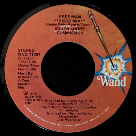South Shore Commission - Free Man "Disco Mix" / Free Man side A