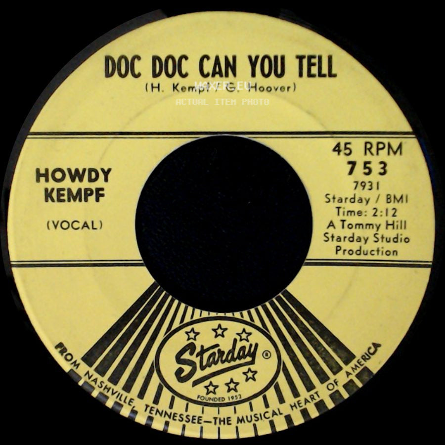 Howdy Kempf - Go Find Another Fool / Doc Doc Can You Tell side B