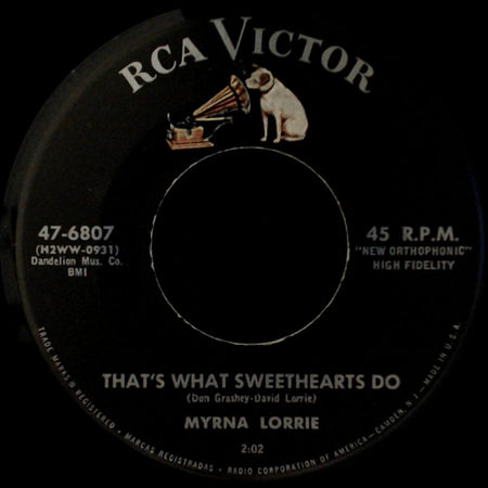 Myrna Lorrie - That's What Sweethearts Do / Die, I Thought I Would side A