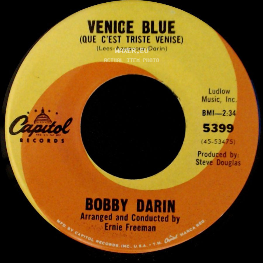 Bobby Darin - A World Without You / Venice Blue (Que C'est Triste Venise) side B