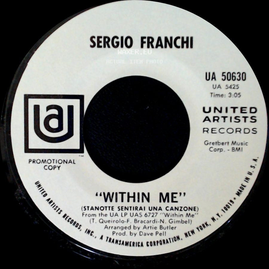 Sergio Franchi - Granada / Within Me side B