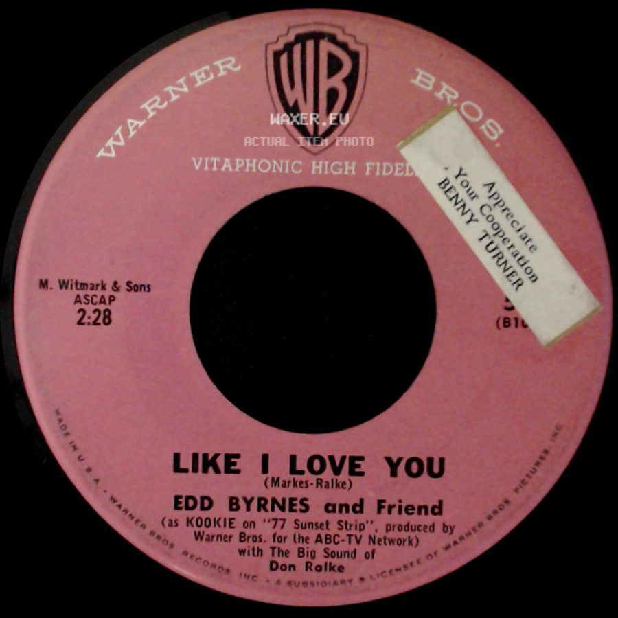 Edd Byrnes / Edd Byrnes And Friend - Kookie's Mad Pad / Like I Love You side B