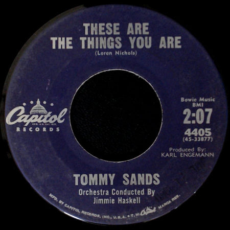 Tommy Sands - The Old Oaken Bucket / These Are The Things You Are side B