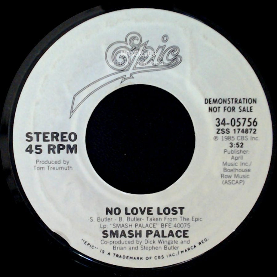 Smash Palace - No Love Lost / No Love Lost side A