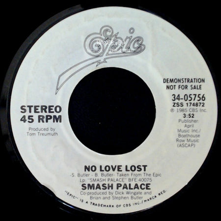 Smash Palace - No Love Lost / No Love Lost side A