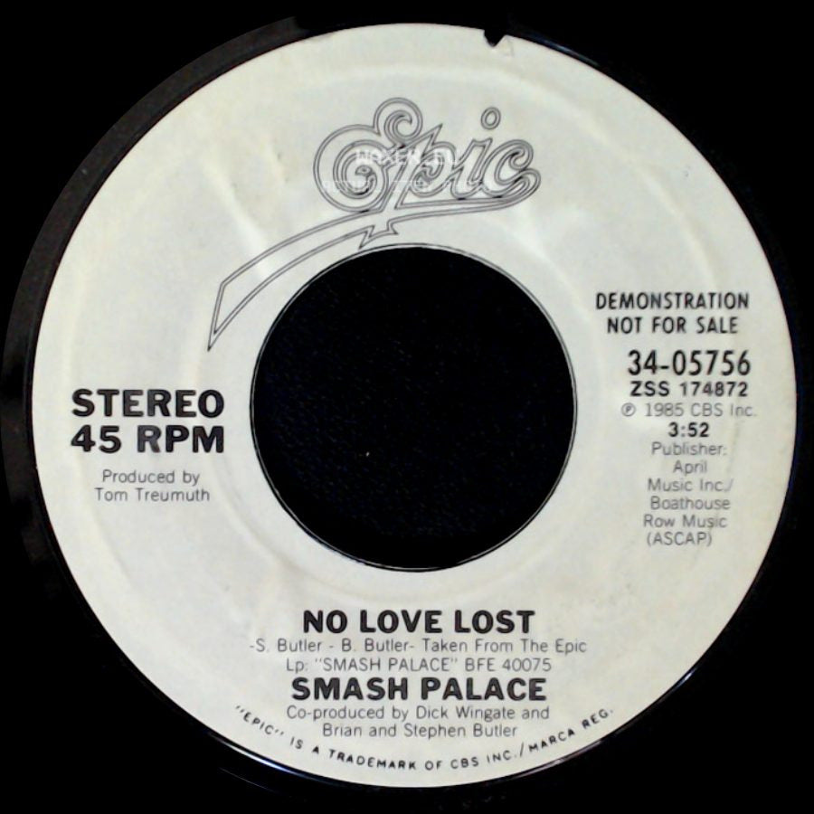 Smash Palace - No Love Lost / No Love Lost side B