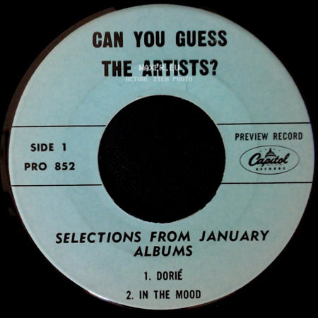 Unknown Artist - Can You Guess The Artists? / Can You Guess The Artists? side A