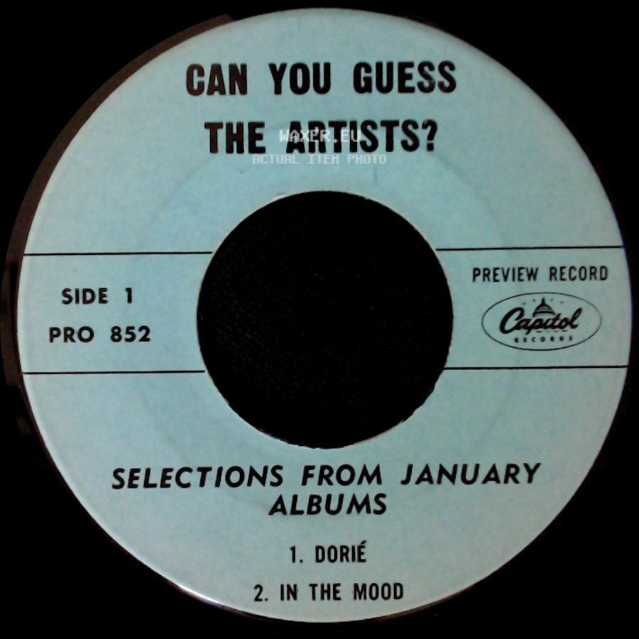 Unknown Artist - Can You Guess The Artists? / Can You Guess The Artists? side A