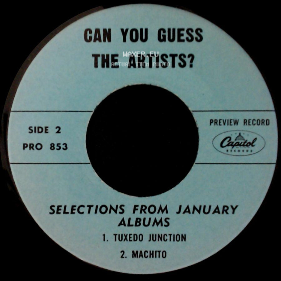 Unknown Artist - Can You Guess The Artists? / Can You Guess The Artists? side B