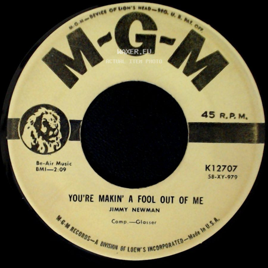 Jimmy Newman - You're Makin' A Fool Out Of Me / Outside Your Door side A