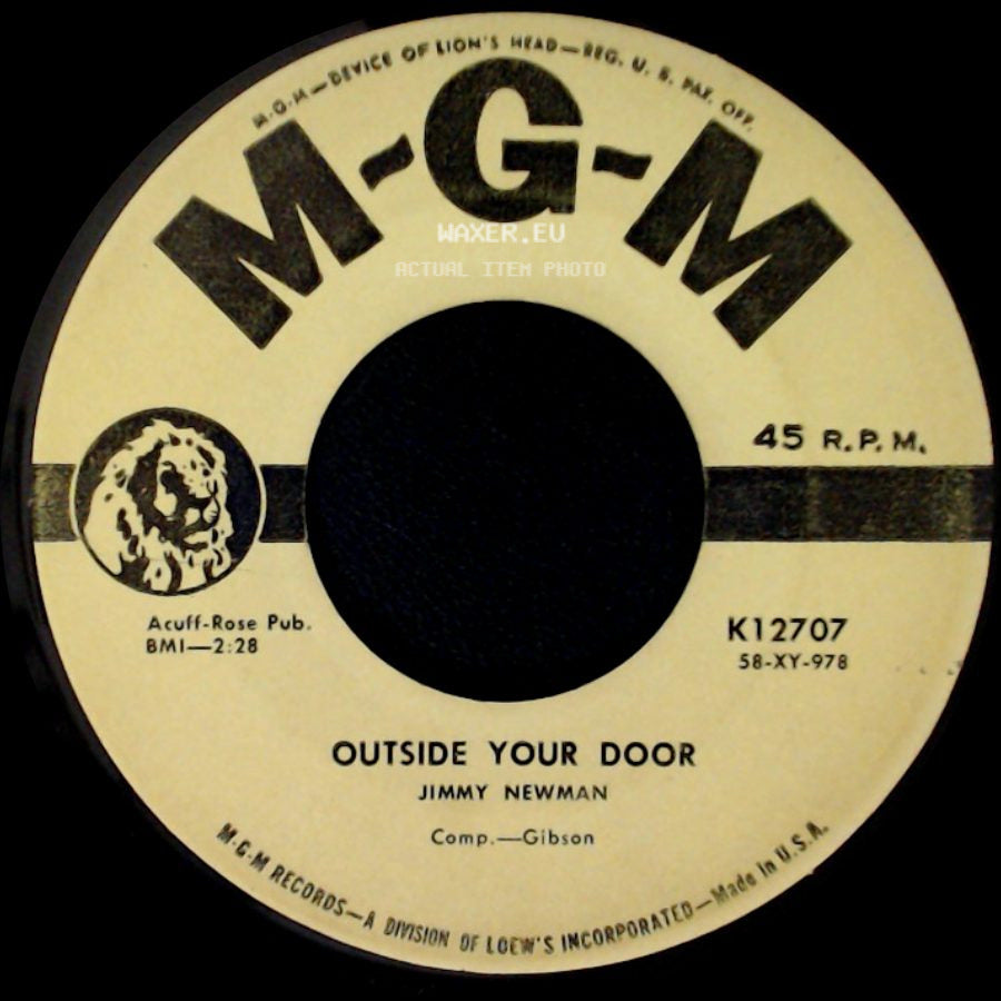Jimmy Newman - You're Makin' A Fool Out Of Me / Outside Your Door side B
