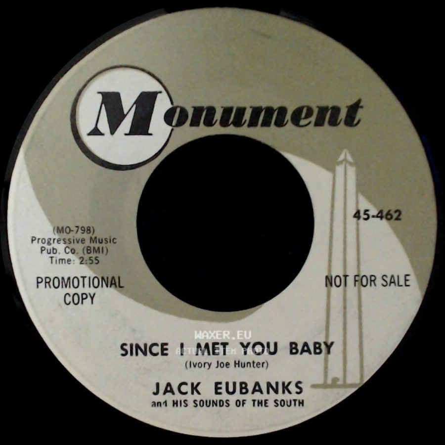 Jack Eubanks And His Sounds Of The South - Since I Met You Baby / After The Rain side A
