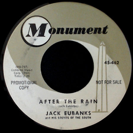 Jack Eubanks And His Sounds Of The South - Since I Met You Baby / After The Rain side B