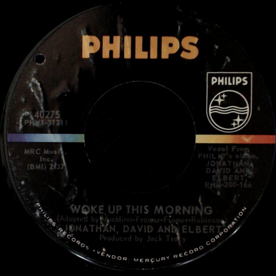 Jonathan, David And Elbert - Three Kids / Woke Up This Morning side B
