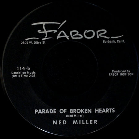 Ned Miller - Parade Of Broken Hearts / From A Jack To A King side A