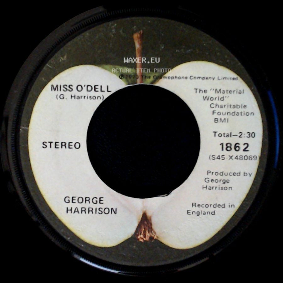 George Harrison - Give Me Love - (Give Me Peace On Earth) / Miss O'dell side B