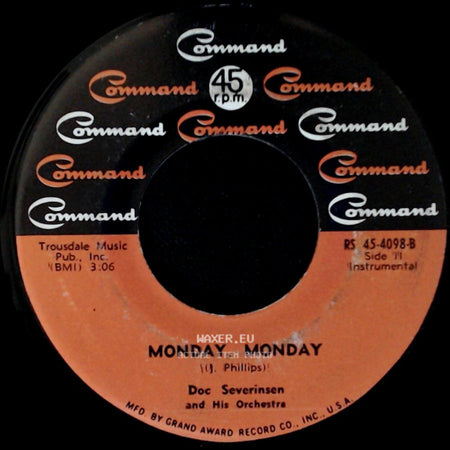 Doc Severinsen And His Orchestra - Music To Think By / Monday, Monday side B