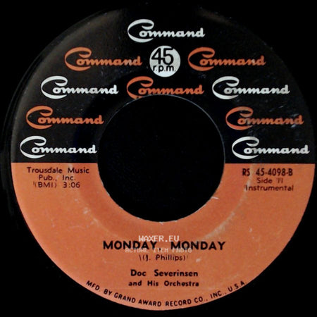 Doc Severinsen And His Orchestra - Music To Think By / Monday, Monday side B