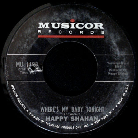 Happy Shahan - Where's My Baby Tonight / Let's Shake Hands side A