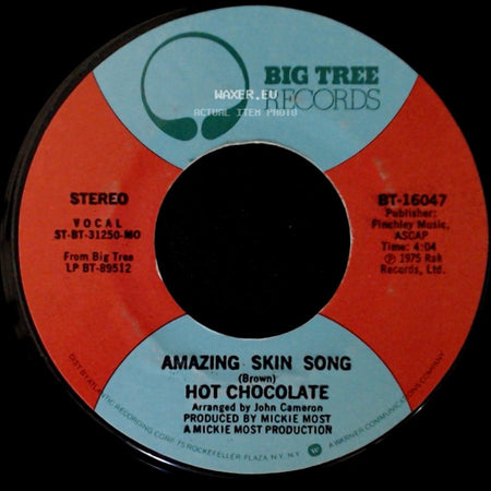 Hot Chocolate - You Sexy Thing / Amazing Skin Song side B