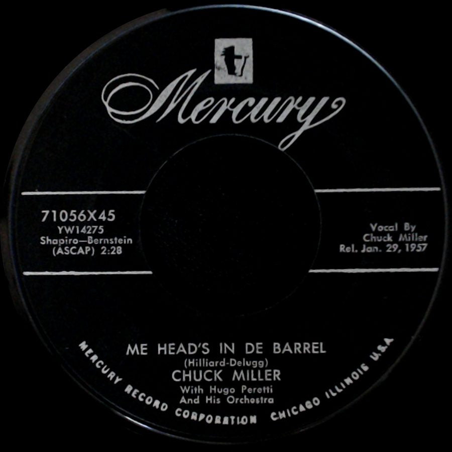 Chuck Miller - Good Mornin' Darlin' (It's Time To Say Goodnight) / Me Head's In De Barrel side B