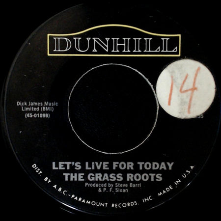 The Grass Roots - Depressed Feeling / Let's Live For Today side B